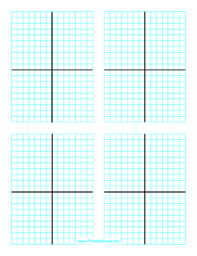 Cartesian Graph (four per page) Paper