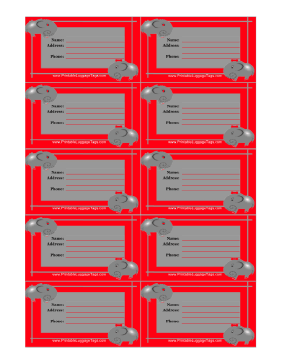 Elephant Luggage Tag Paper