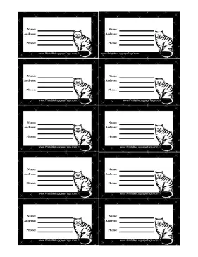 Cat Luggage Tag Paper