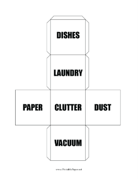 Chore Dice Paper