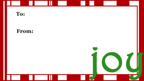 Christmas Joy Gift Tag Paper
