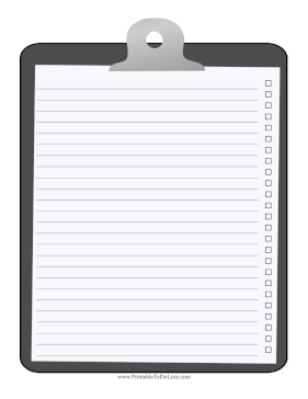 Clipboard Checklist Paper