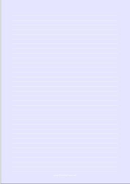 Lined Paper - Light Blue - Medium White Lines - A4 Paper