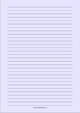 Lined Paper - Light Blue - Wide Black Lines - A4 Paper