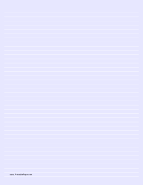 Lined Paper - Light Blue - Narrow White Lines Paper