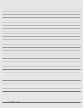 Lined Paper - Light Gray - Medium Black Lines Paper