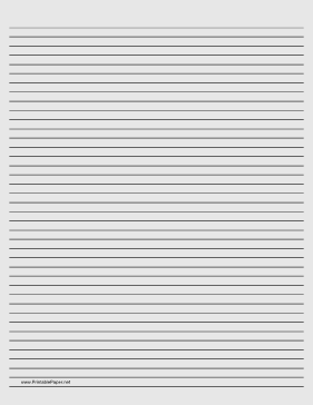 Lined Paper - Light Gray - Narrow Black Lines Paper