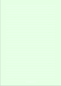 Lined Paper - Light Green - Wide White Lines - A4 Paper