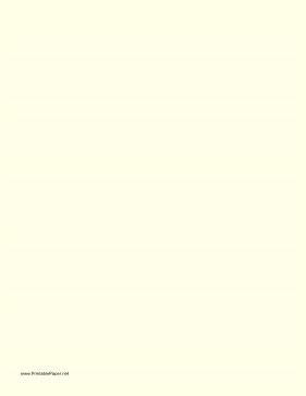 Lined Paper - Light Yellow - Medium White Lines Paper