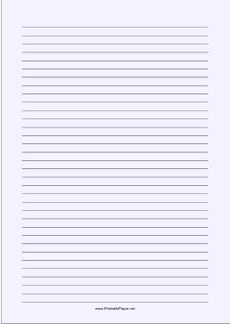 Printable Lined Paper Pale Blue Medium Black Lines A4