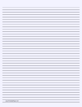 Lined Paper - Pale Blue - Narrow Black Lines Paper