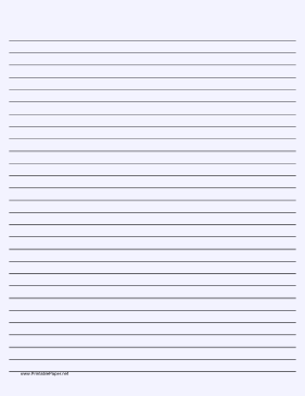 Lined Paper - Pale Blue - Wide Black Lines Paper