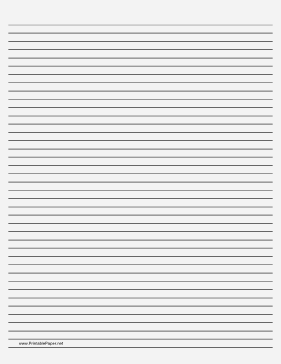Lined Paper - Pale Gray - Narrow Black Lines Paper