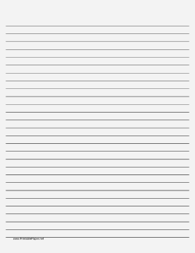 Lined Paper - Pale Gray - Wide Black Lines Paper