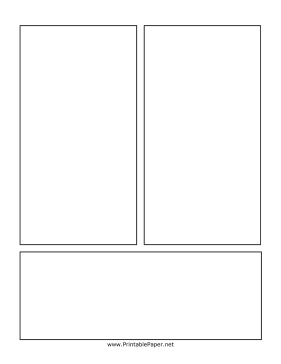 Comic Page With Vertical Bars Paper