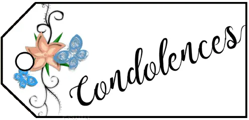Condolences Flowers Gift Tag Paper