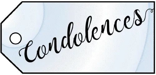 Condolences Gift Tag Paper