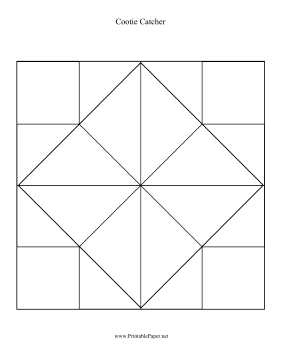 Cootie Catcher Template Paper