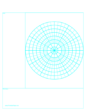 Cornell Note Paper with Polar Grid Paper