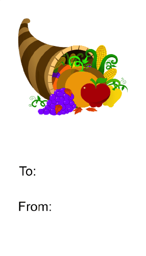 Cornucopia (white background) Paper