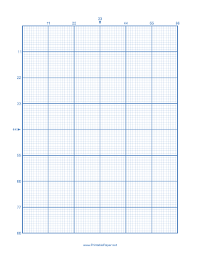 Cross-stitch 11 Lines per Division Paper