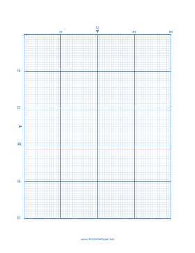 Cross-stitch 16 Lines per Division Paper