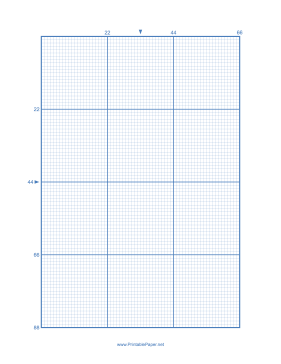 Cross-stitch 22 Lines per Division Paper