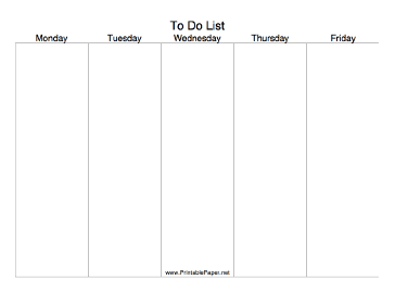 Daily To Do List Paper