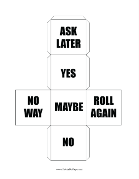 Decision Dice Paper