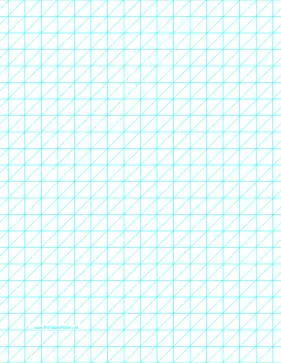 Diagonals Left With Half-Inch Grid Paper