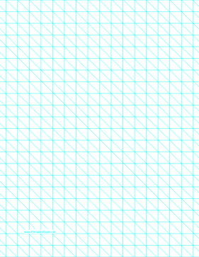 Diagonals Right With Half-Inch Grid Paper