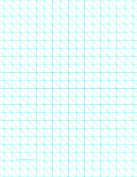 Diagonals Right With Half-Inch Grid Paper