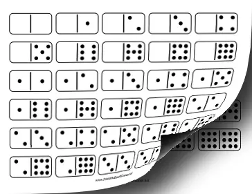 Domino Double-Nine Set Paper