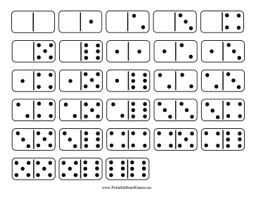 Domino Double-Six Set Paper