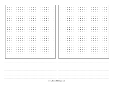 Dot Grid 2-Up Paper