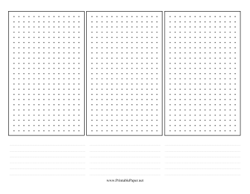 Dot Grid 3-Up Paper