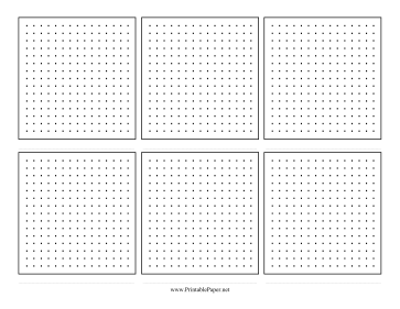 Dot Grid 6-Up Paper