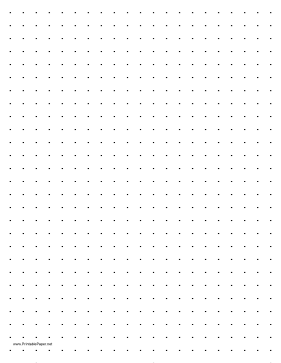 Dot Paper with one dot per centimeter spacing on letter-sized paper Paper