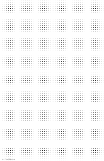 Dot Paper with five dots per inch spacing on ledger-sized paper Paper