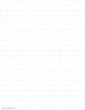 Dot Paper with five dots per inch spacing on letter-sized paper Paper