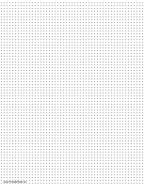 Dot Paper with six dots per inch spacing on letter-sized paper Paper