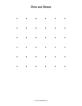 Dots and Boxes Game Paper