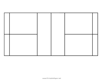 Doubles Badminton Court Diagram Paper