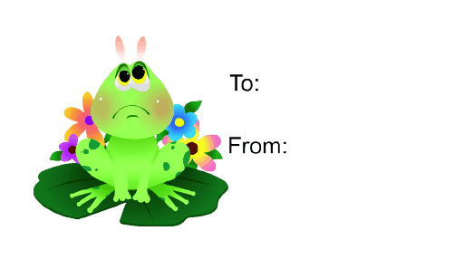Easter Frog (white background) Paper