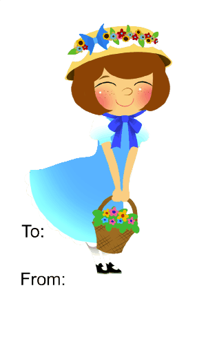 Easter Girl (white background) Paper