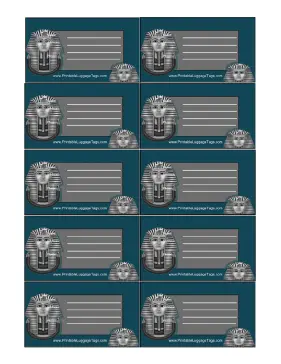 Egyptian Luggage Tag Paper