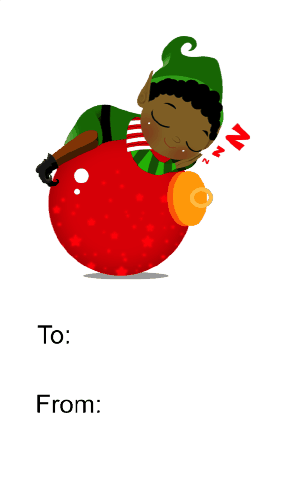 Elf with Ornament (white background) Paper