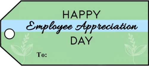 Employee Appreciation Day Gift Tags Paper