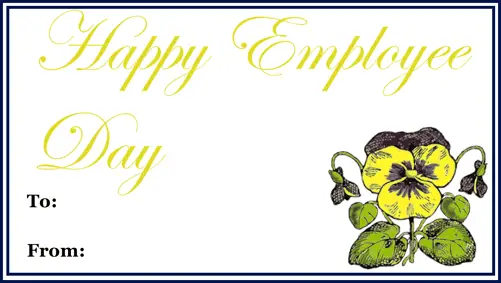 Employee Day Gift Tag Paper