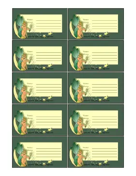 Fairy Luggage Tag Paper